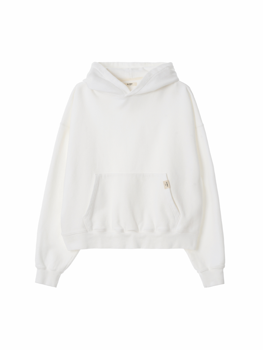 G CLASSIC WASHED BOXY HOODIE (WHITE)