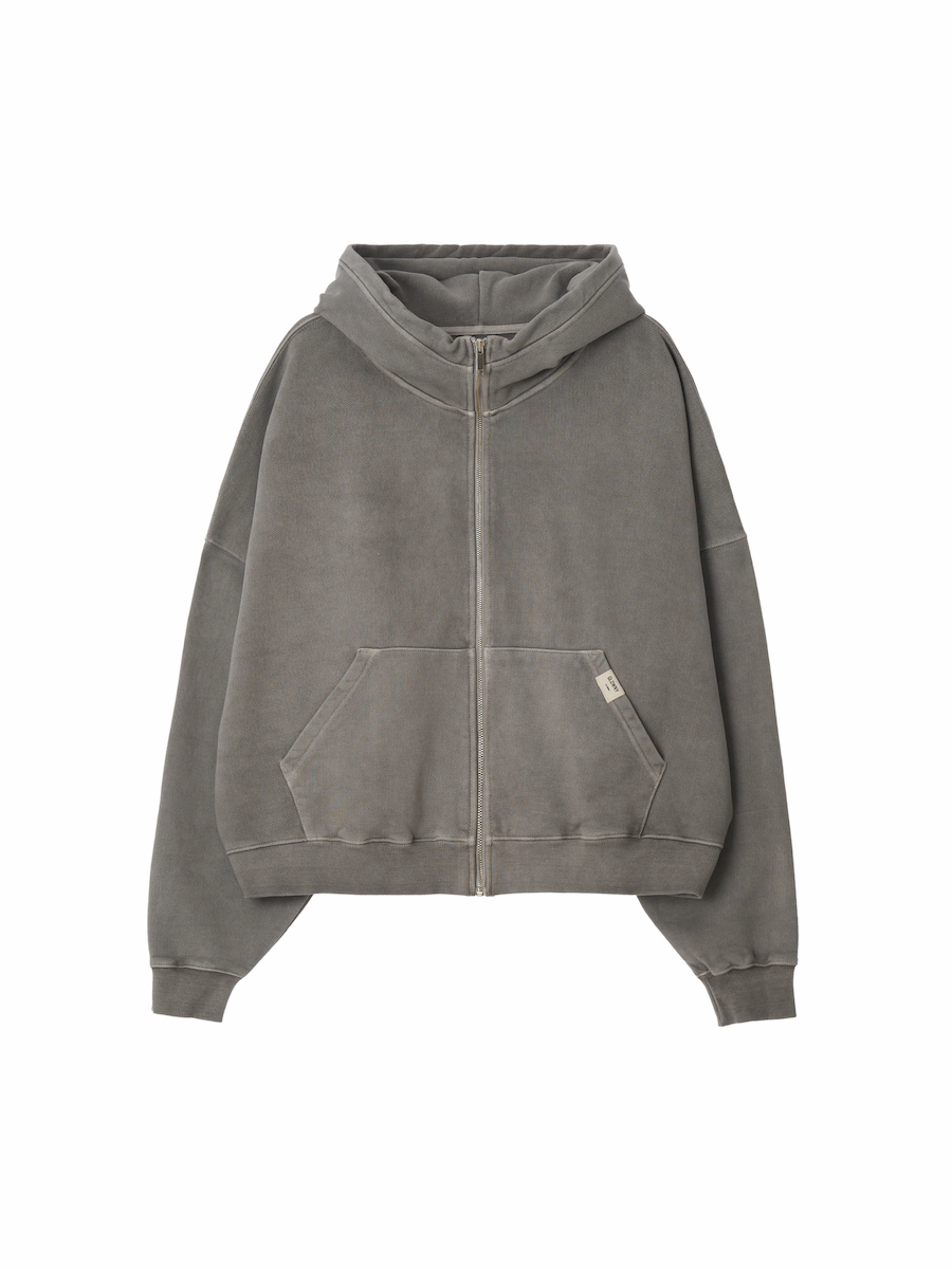 G CLASSIC WASHED BOXY ZIP UP (GRAY)